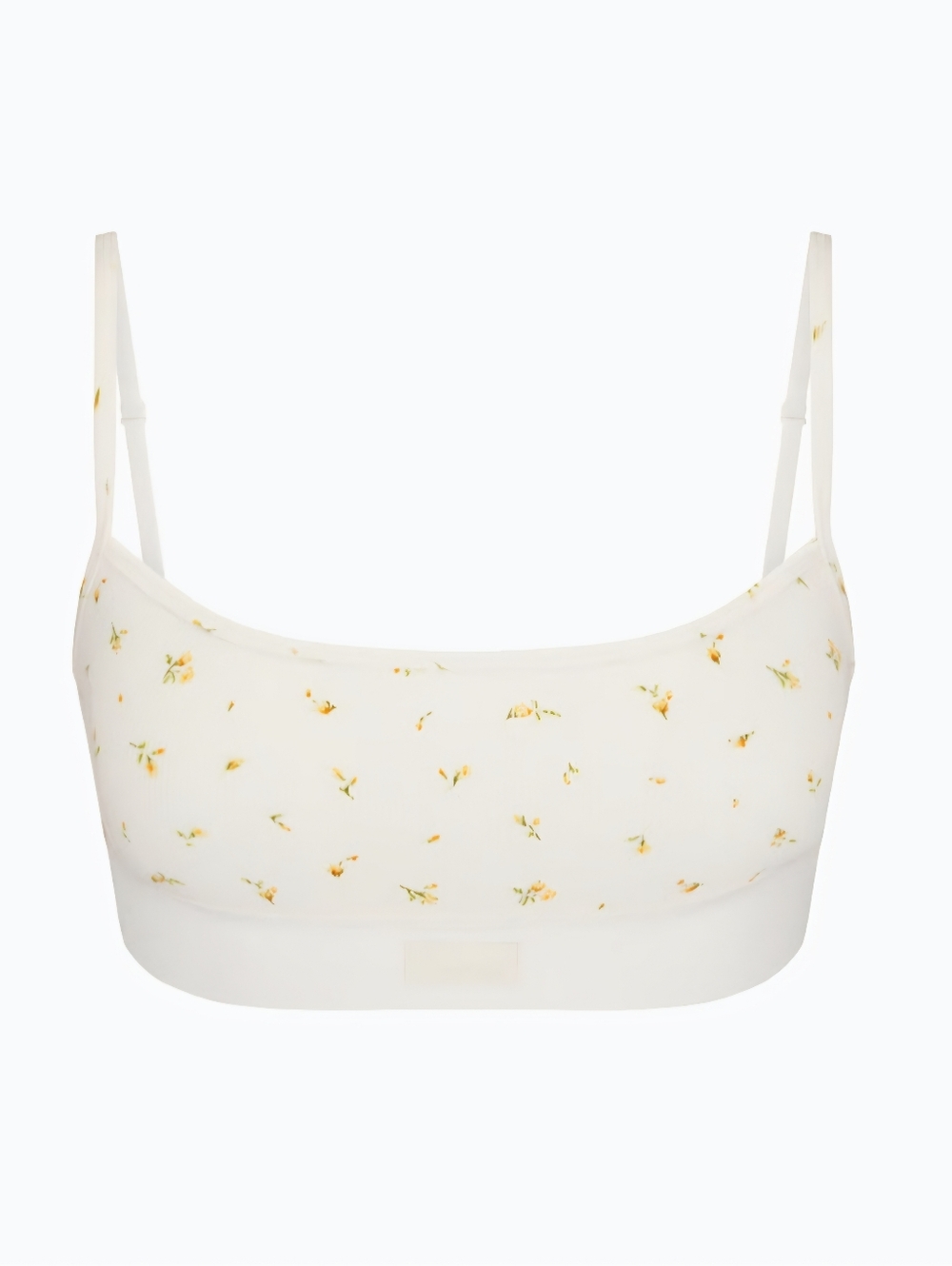 Skims Cotton Rib Scoop Bralette/ Marigold
